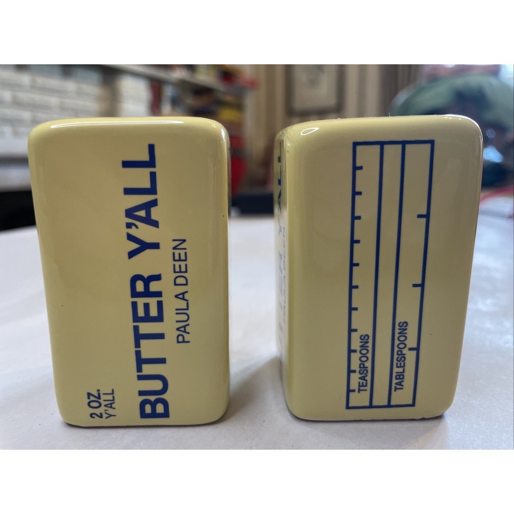 Salt & Pepper Shakers | Butter Y'All Paula Deen | 2 oz. Graduated Yellow Blue
